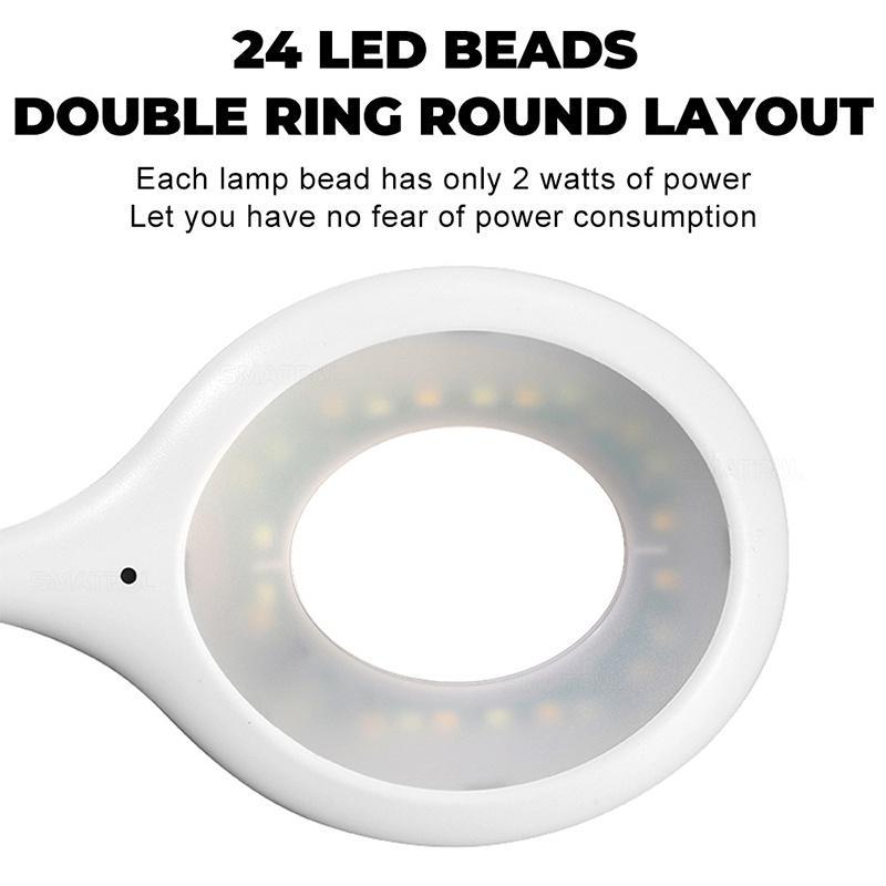 Đèn LED Tròn USB 5V Có Thể Gấp Lại Siêu Sáng Bảo Vệ Mắt Tiện Dụng