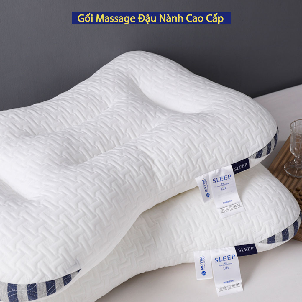 Hình ảnh Gối Massage Đậu Nành ANNA NGUYÊN Cao Cấp Chuẩn Khách Sạn Năm Sao