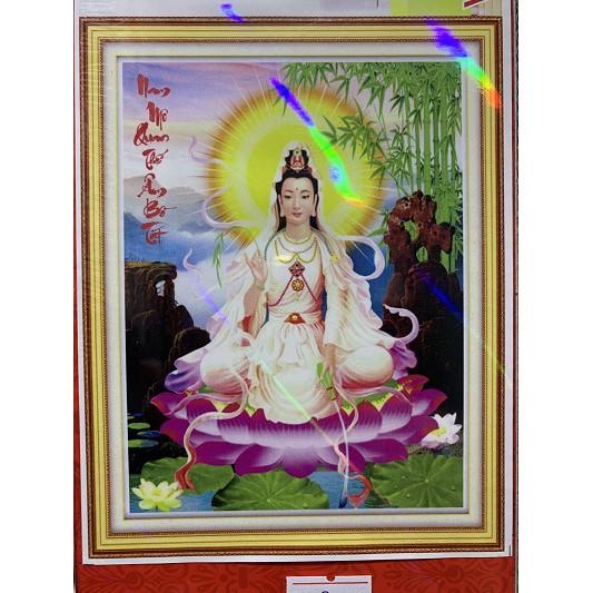 Tranh đá Quan Thế Âm Bồ Tát VS481 - kích thước: 68 * 50cm.