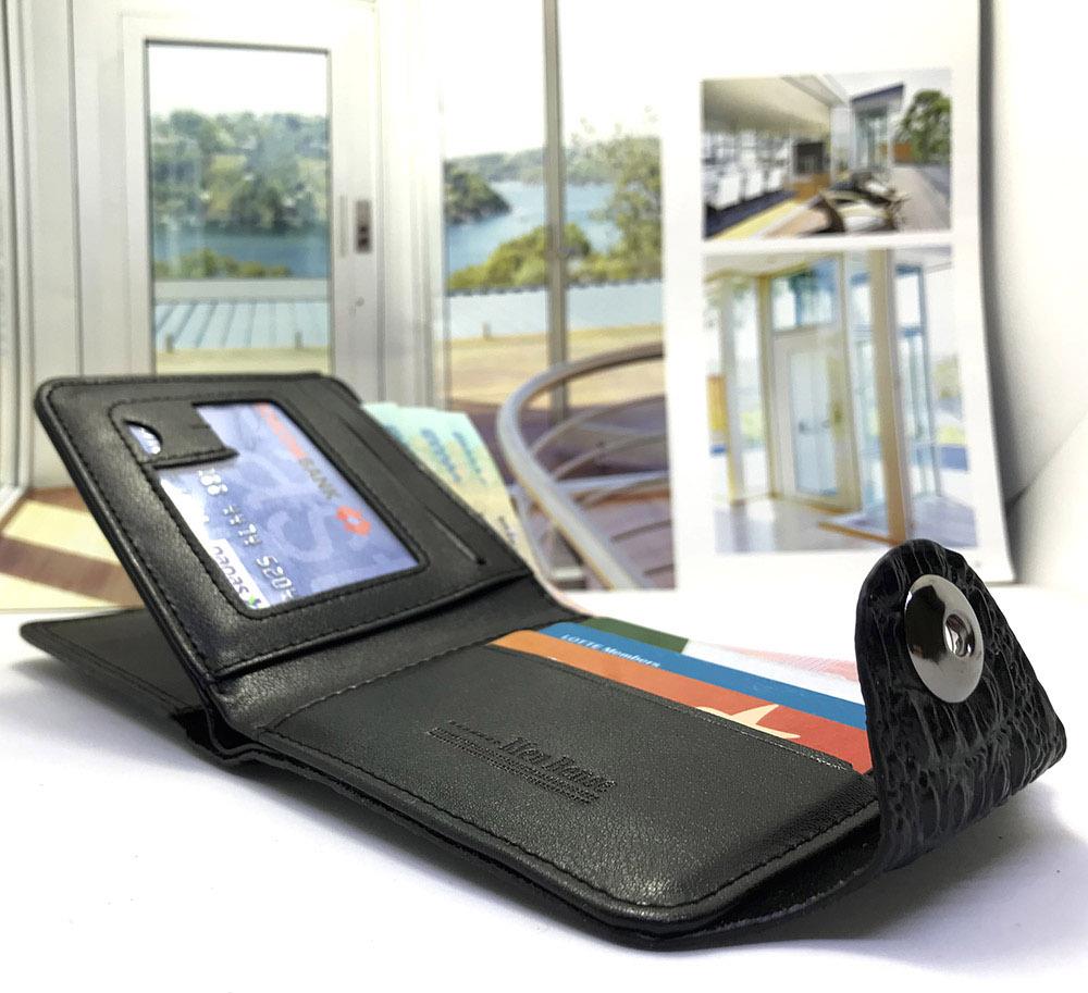 Ví , bóp da nam cao cấp vân cá sấu có hộp và túi làm quà tặng