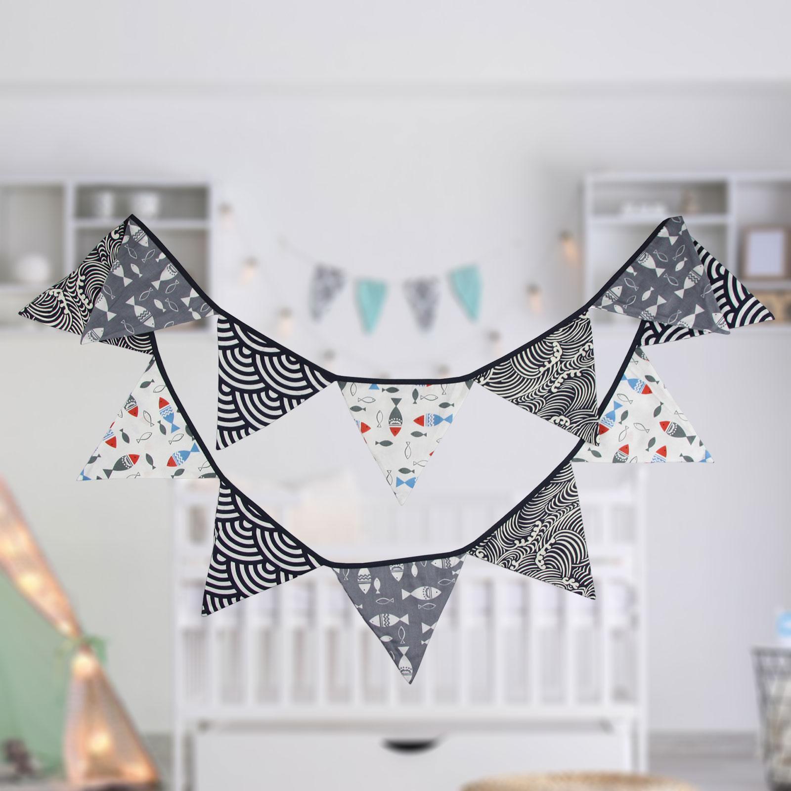 Pennant Banner Durable Japanese Style String Flags for Holidays Party Garden