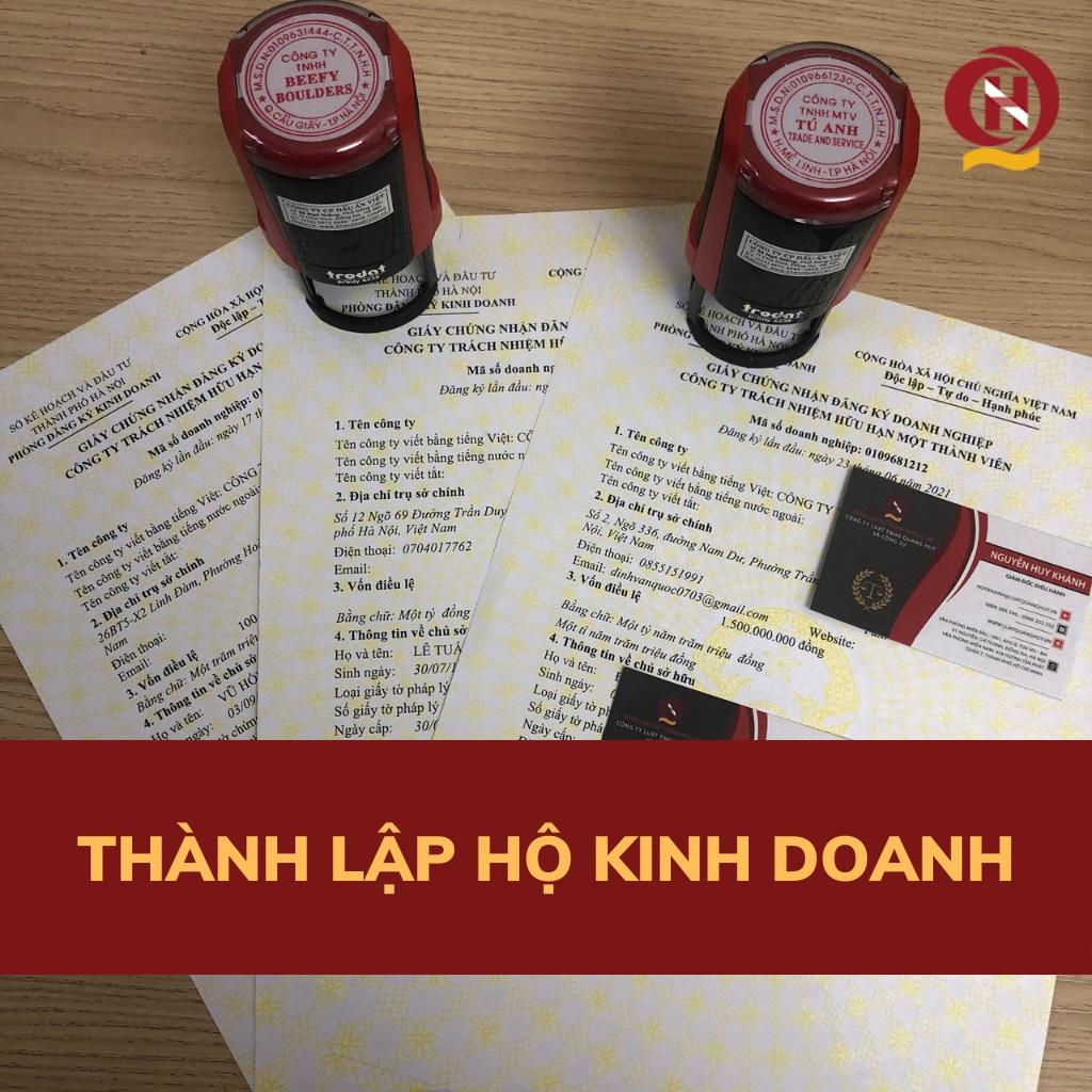 Hồ sơ thành lập hộ kinh doanh