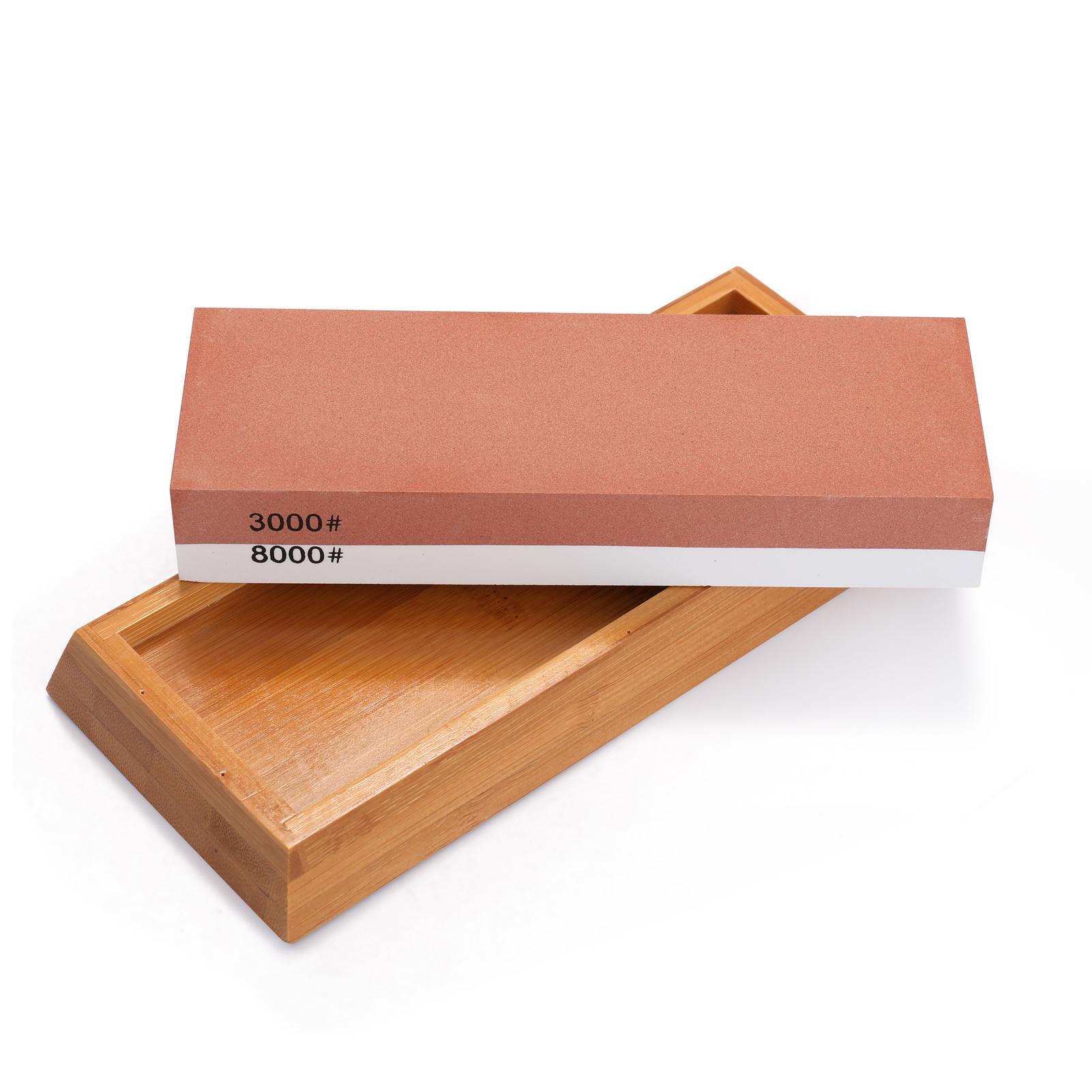 3000/8000 Grit Premium Whetstone Cut Sharpening Stone Set Professional Cutter Sharpener with Non Slip Base Home Kitchen