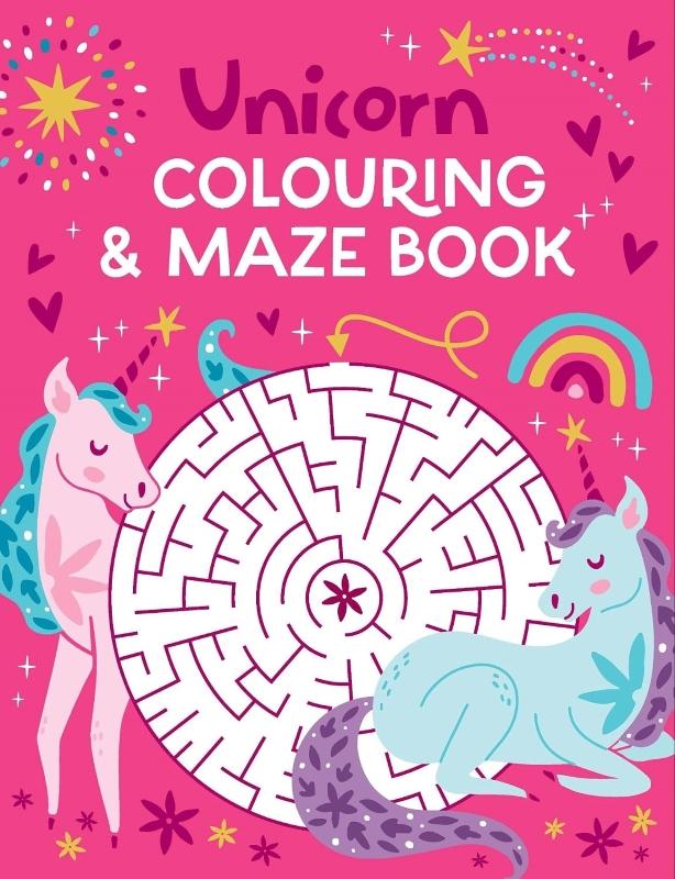 Sách Colouring And Mazes - Unicorns