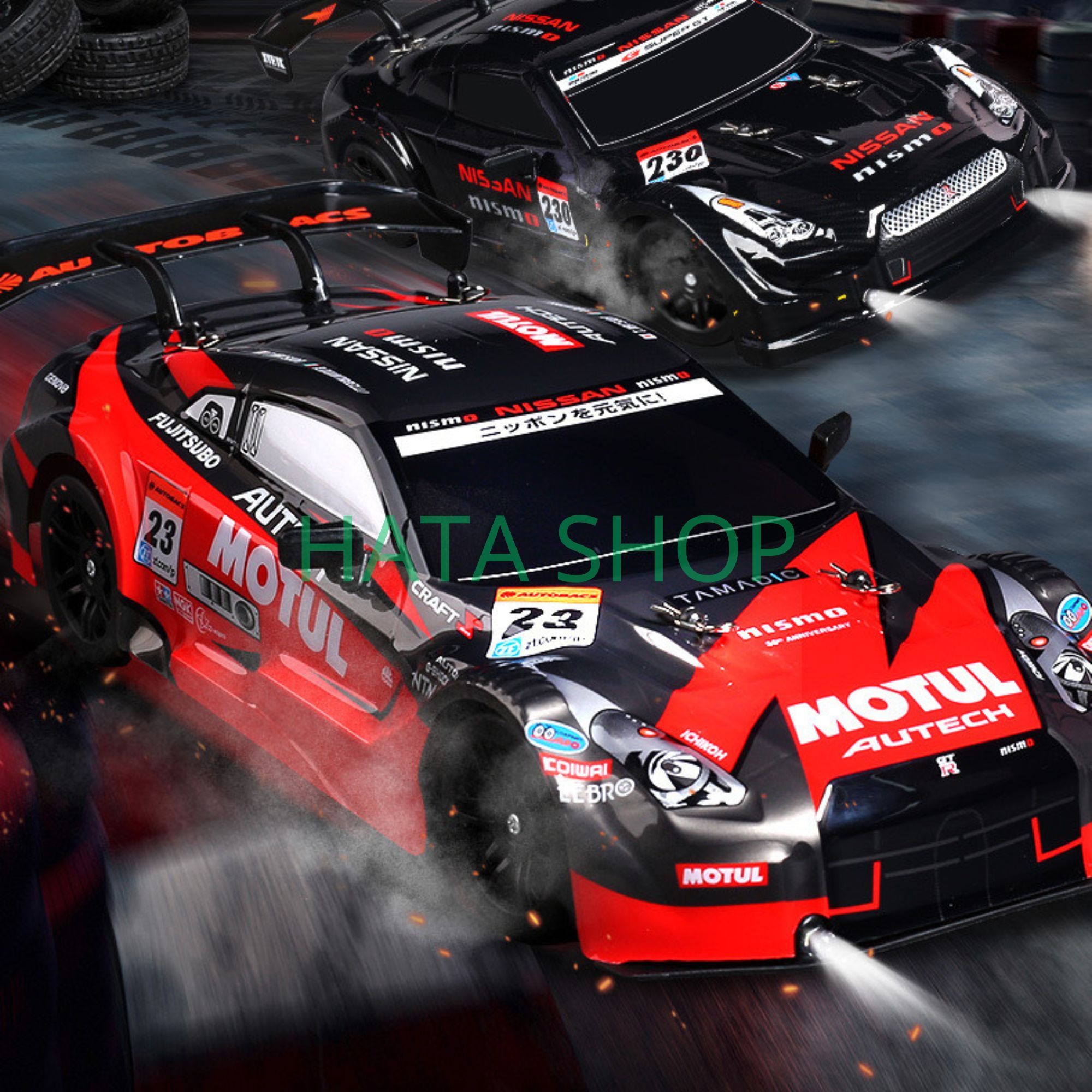 Xe Đua Điều Khiển Drift Super GTR Japan Subaru 30km/h SBR Nissan Tỉ Lệ 1/16 Có Điều Tốc MOTUL AUTECH Nâng Cấp 2023