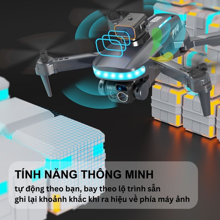 Flycam P14 - Thiết bị bay giá rẻ có camera kép HD, tích hợp nhiều tính năng thông minh và dung lượng pin khủng