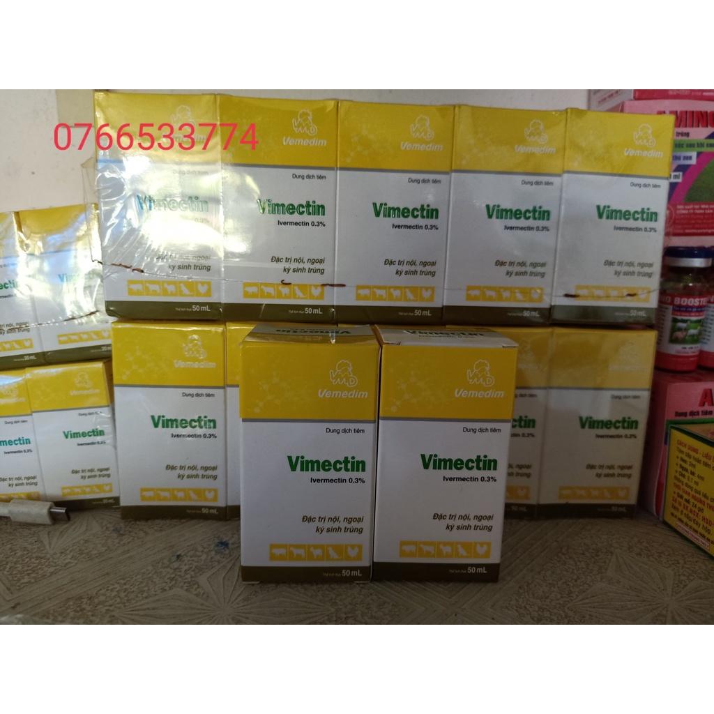 Vimectin 0,3% nội, ngoại ký sinh trùng cho thú nuôi LỌ 50ML