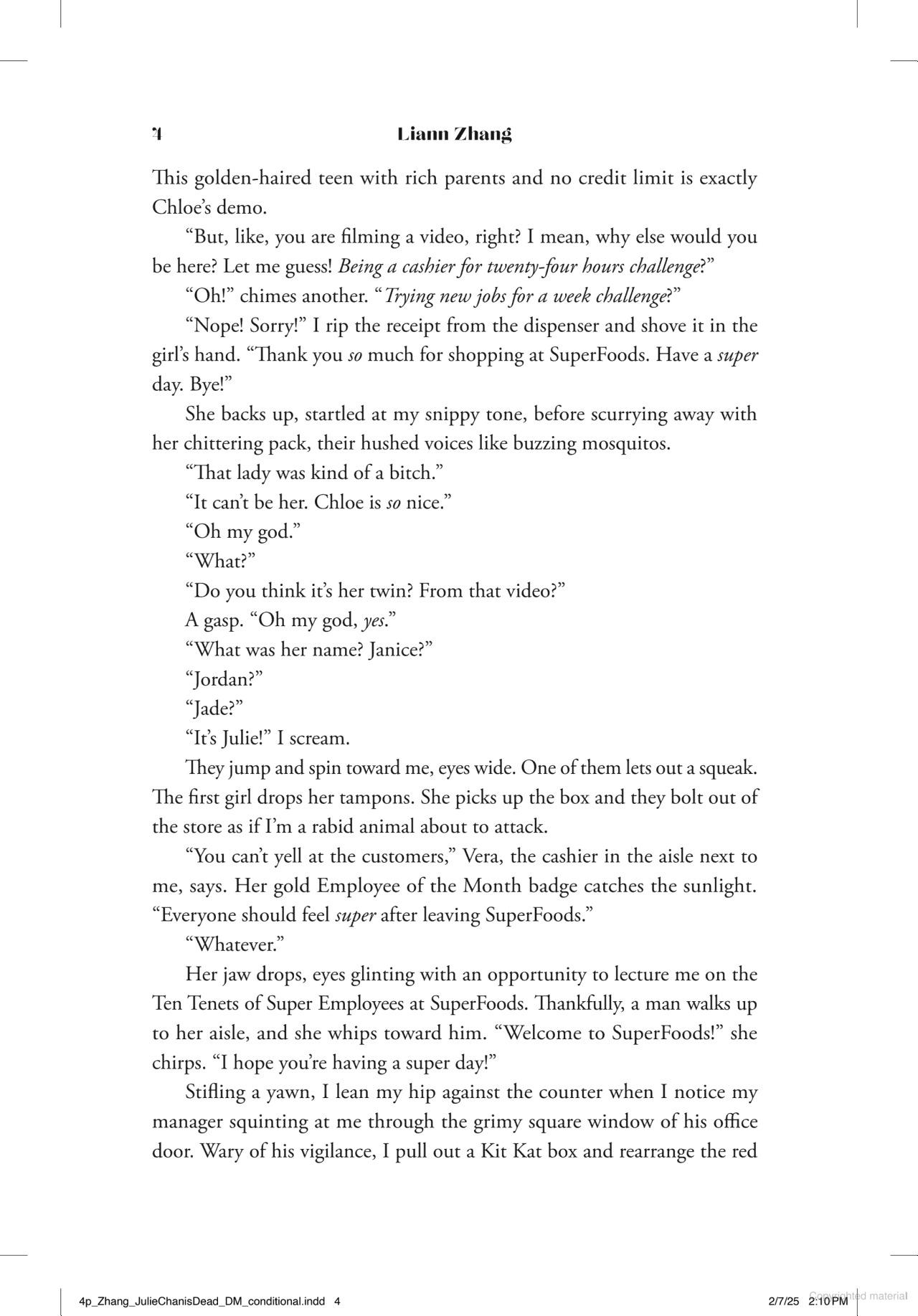 Sách ngoại văn: Julie Chan Is Dead