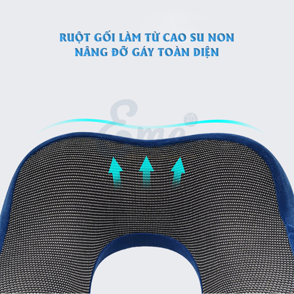 Gối kê cổ chữ U cao su non EMA chống đau mỏi cổ vai gáy cho dân văn phòng, đi du lịch, tàu xe