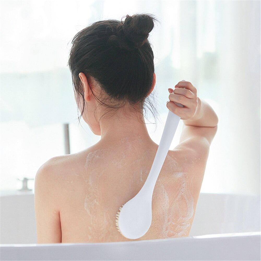 New Long Handle Back Brush Bath Massage Brush Railing Bathing Tool Soft Delicate Exfoliating Skin Cleaning Brush Bath Towel