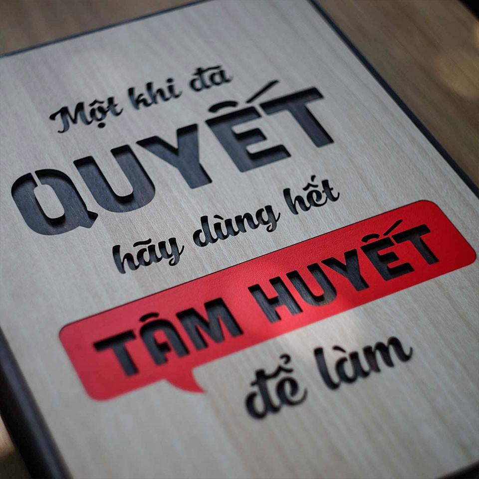 Tranh động lực trang trí văn phòng - Một khi đã quyết hãy dùng hết tâm huyết để làm