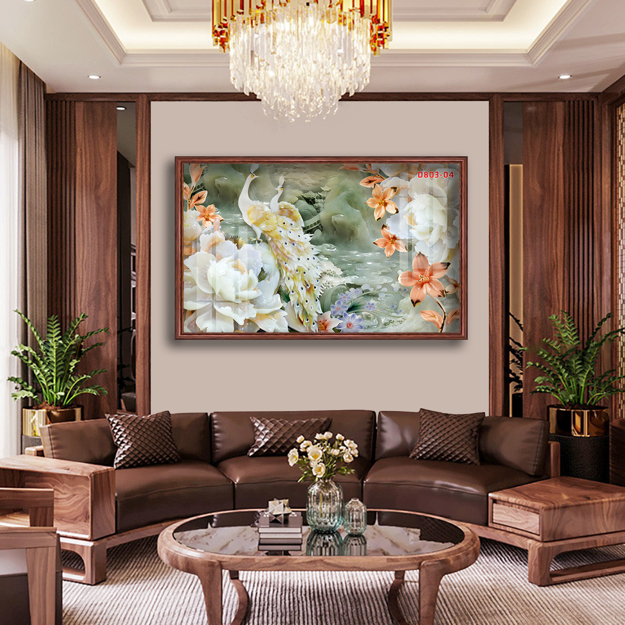 D803 01 Tranh kính Giả Ngọc