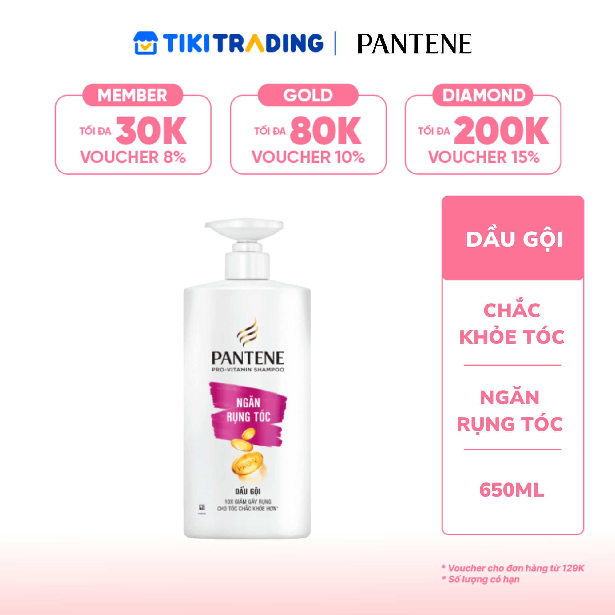 Dầu Gội Pantene Ngăn Rụng Tóc - 650ML
