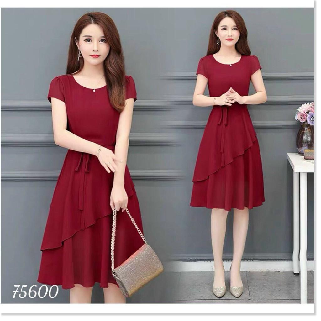 ĐẦM XÒE VOAN CHIFON NỮ CỰC SANG TRỌNG DÀNH CHO CÁC QUÝ CÔ THỜI TRANG 1HITSTORE1