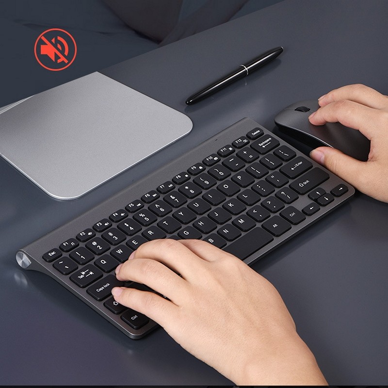 Bộ Bàn Phím Chuột không dây W201 mini nhỏ gọn cho máy tính , laptop hàng nhập khẩu