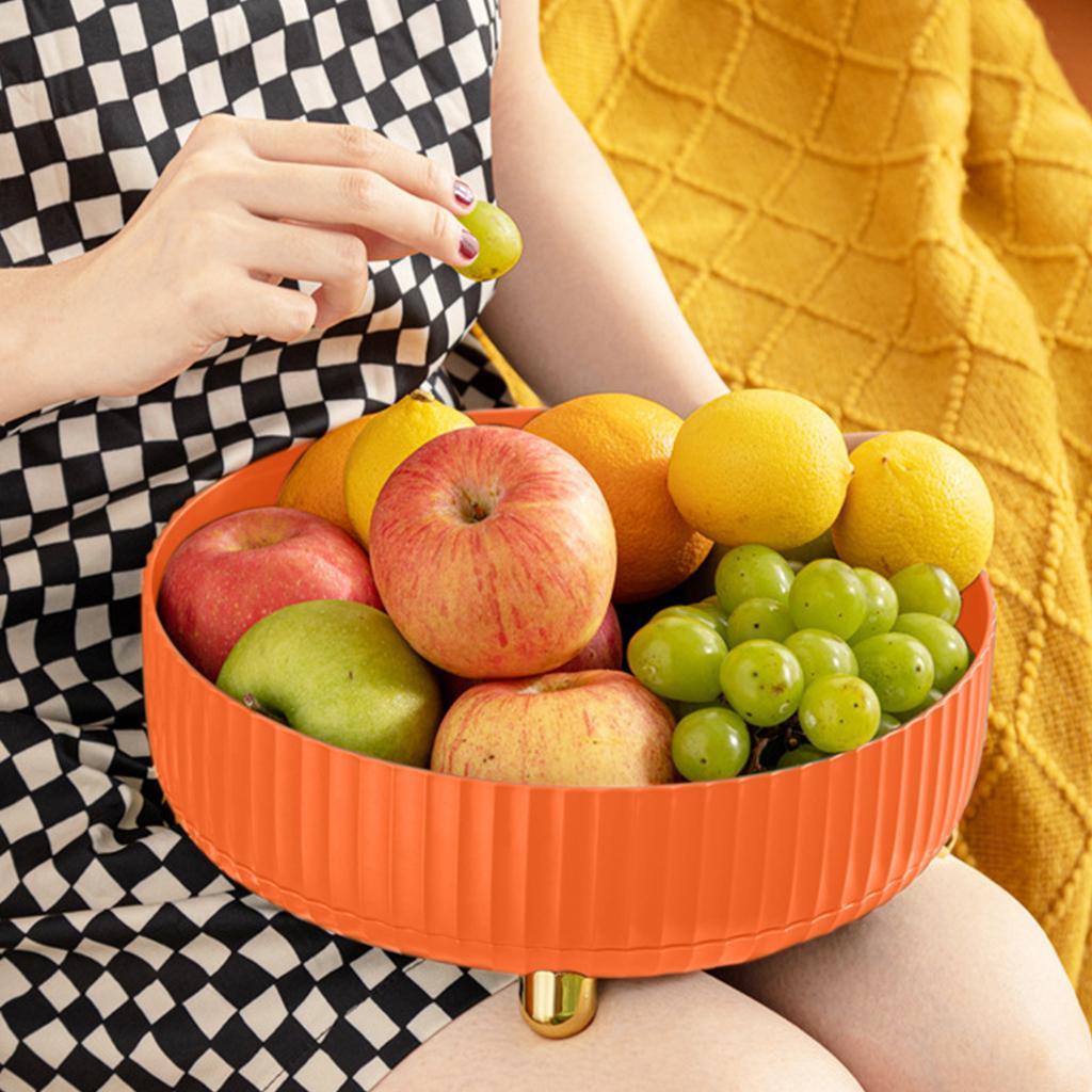 2x Round Rotating Storage Tray Spice Organizer Decorative Non Skid Pantry