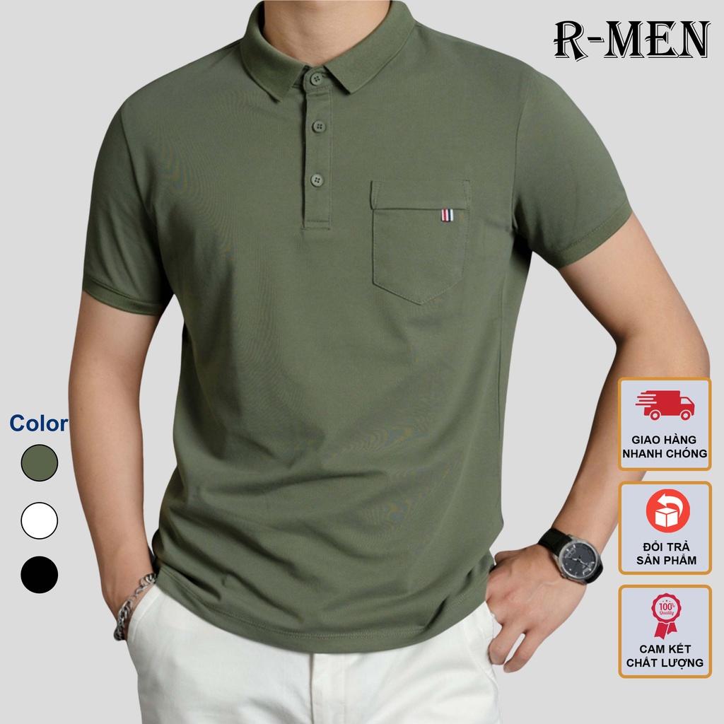 Áo polo nam có túi ngực RMEN Store vải cá sấu full size form chuẩn nhiều màu