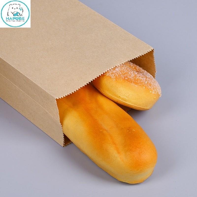 100 túi giấy kraft đựng bánh mì S3 11,5x7,5x23cm