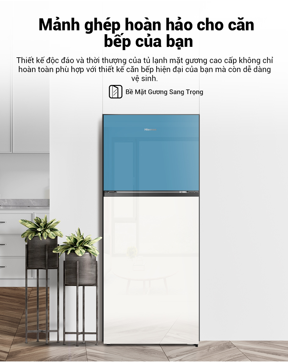 Tủ lạnh Hisense Inverter Pro 424L RT549N4EW-MBU tiết kiệm điện năng, bảo hành 3 năm - HÀNG CHÍNH HÃNG