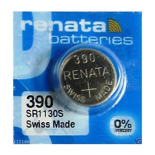 Pin đồng hồ Thụy Sỹ RENATA 390 / SR1130SW oxide bạc Made in Swiss (Dạng Vỉ 10 Viên)