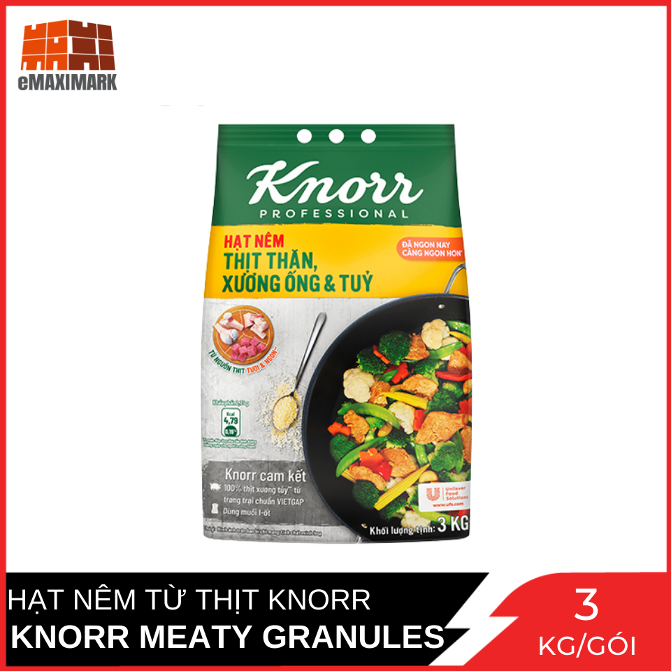 [MỚI] Hạt Nêm Knorr Từ Thịt Thăn, Xương Ống và Tuỷ Gói 3 kg