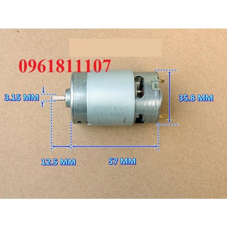 motor 550 21v 24000rpm cho máy khoan pin