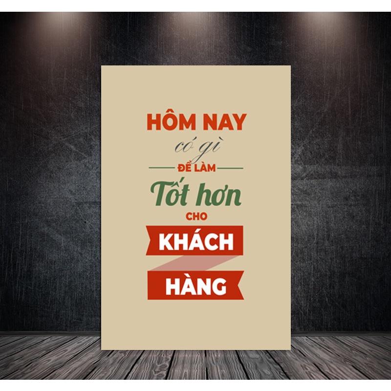 Tranh treo tường canvas 1 bức tạo động lực, tranh slogan trang trí văn phòng, tranh cổ động treo phòng làm việc, chữ 01