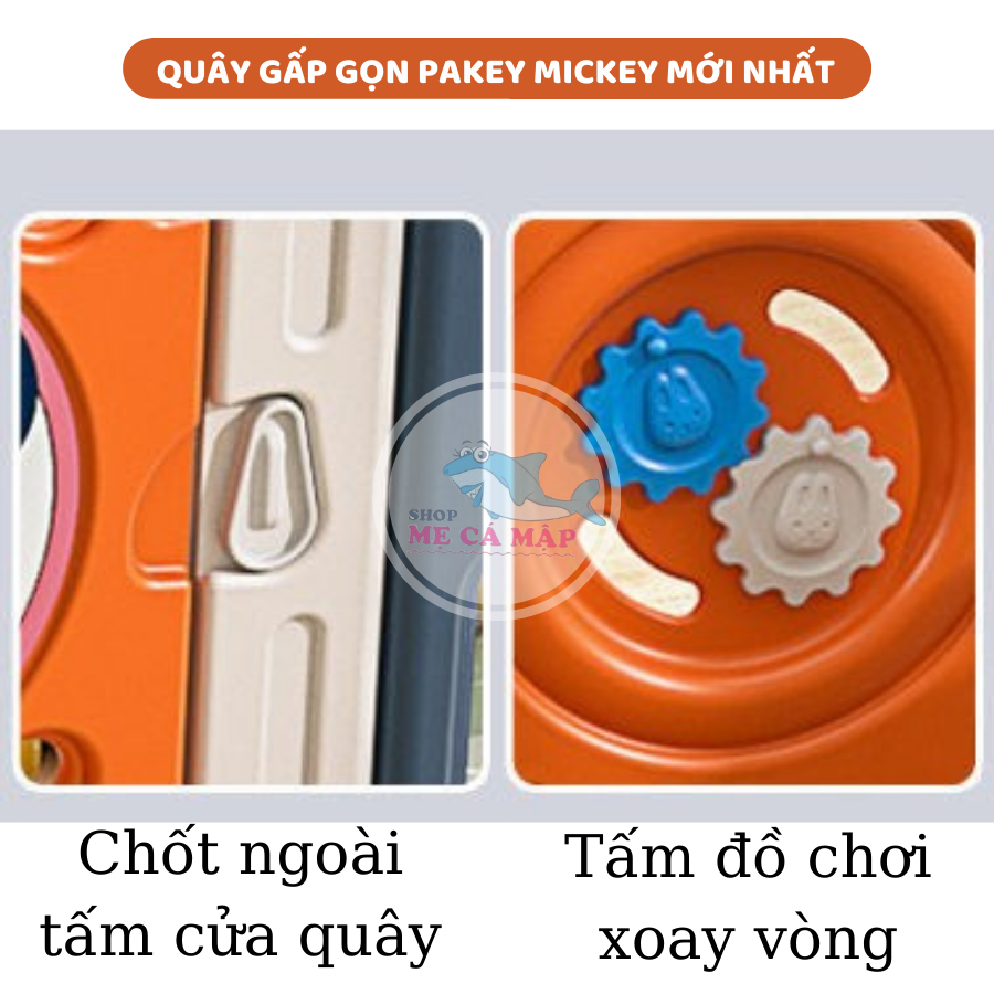 Quây nhựa gấp gọn cho bé Pakey MICKEY, MẪU HOT TREND mới nhất SALE GIÁ CỰC SỐC