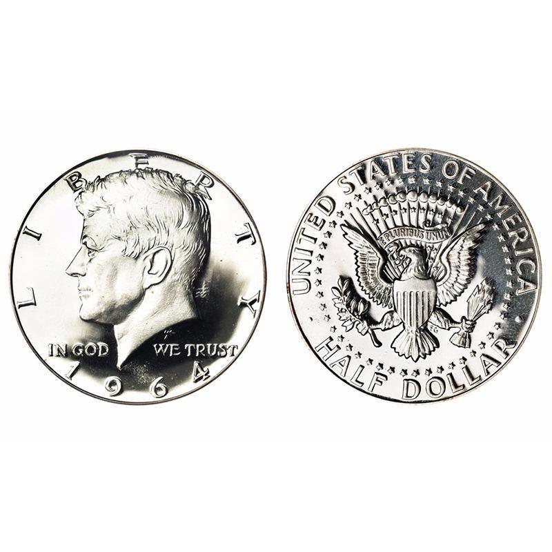 Đồng Xu Half Dollar Coin Bạc Làm Ảo Thuật, Sưu Tầm ,Đạo Cụ Biểu Diễn