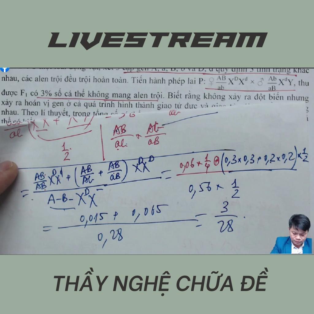 Bộ 50 Đề Minh Hoạ Môn Sinh Học , Sách ID luyện đề thi trắc nghiệm môn Sinh thầy Phan Khắc Nghệ Ôn Thi THPT Quốc Gia