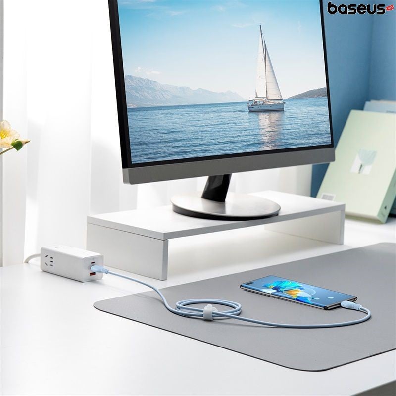 Cáp Sạc Siêu Nhanh Baseus Pudding Series Type-C to Type-C 100W (Fast Charging Data Cable) - Hàng chính hãng