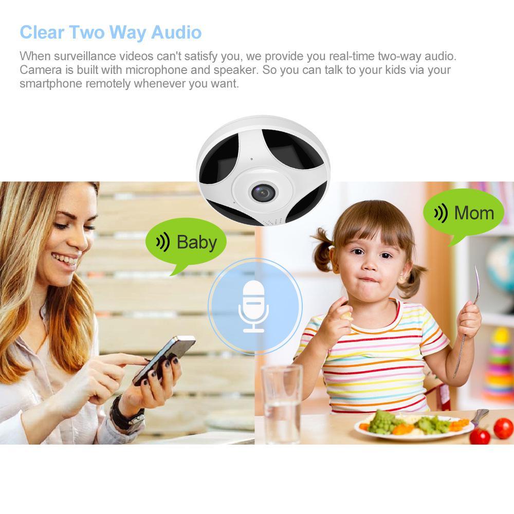 Hỗ trợ TF Thẻ Phát hiện chuyển động P2P Camera trong nhà Máy ảnh giám sát không dây điều khiển từ xa Cctv Camera IP CREAMT SMART Home Màu sắc: 2MP với thẻ 128g