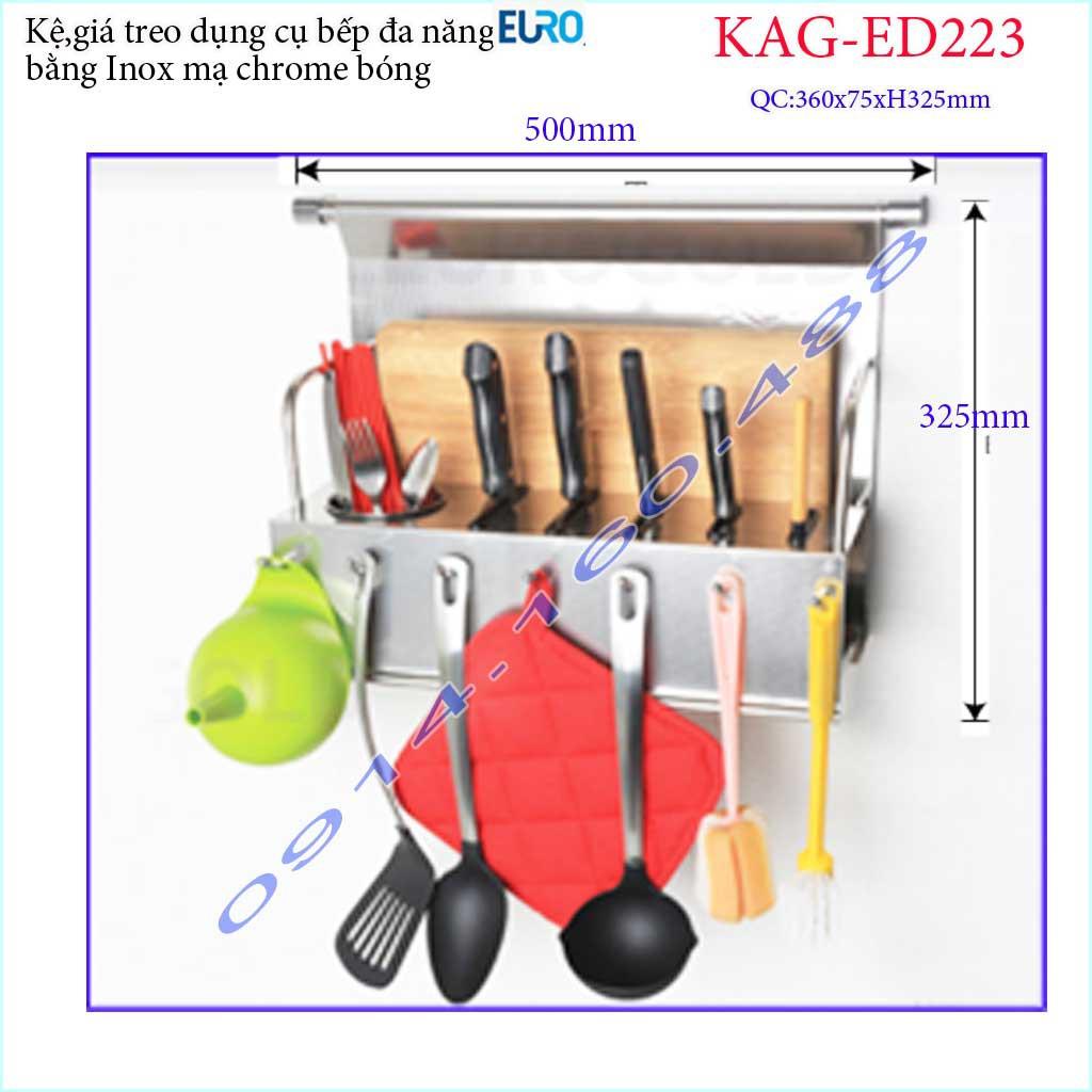 Kệ máng dao muỗng nĩa nhà bếp KAG-ED223, Kệ treo đồ nhà bếp đa năng, giá treo đa năng Euro