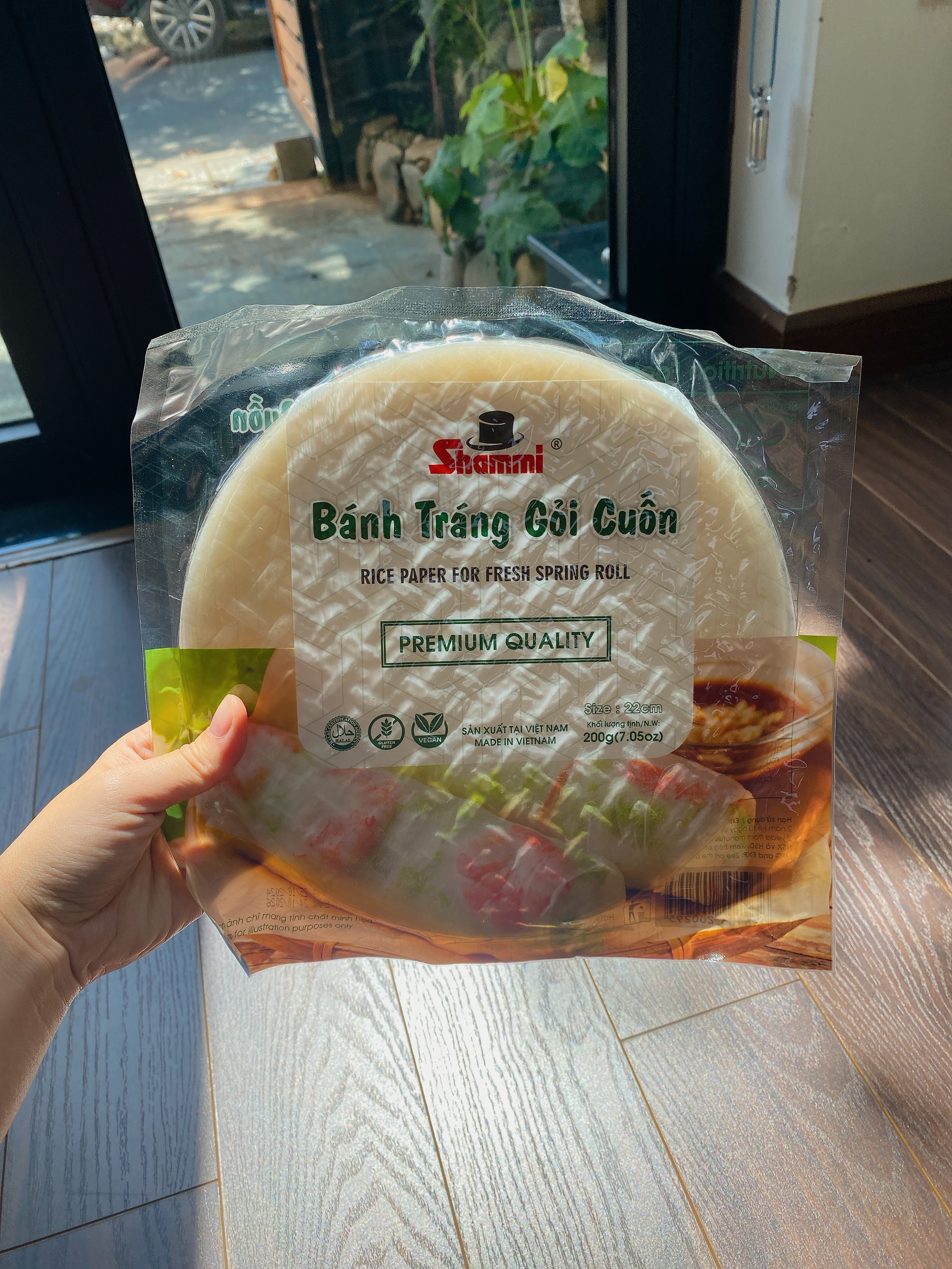Combo 5 Bánh tráng gỏi cuốn Shammi tròn size 22cm túi 400g (Bánh tráng cuốn xuất khẩu)