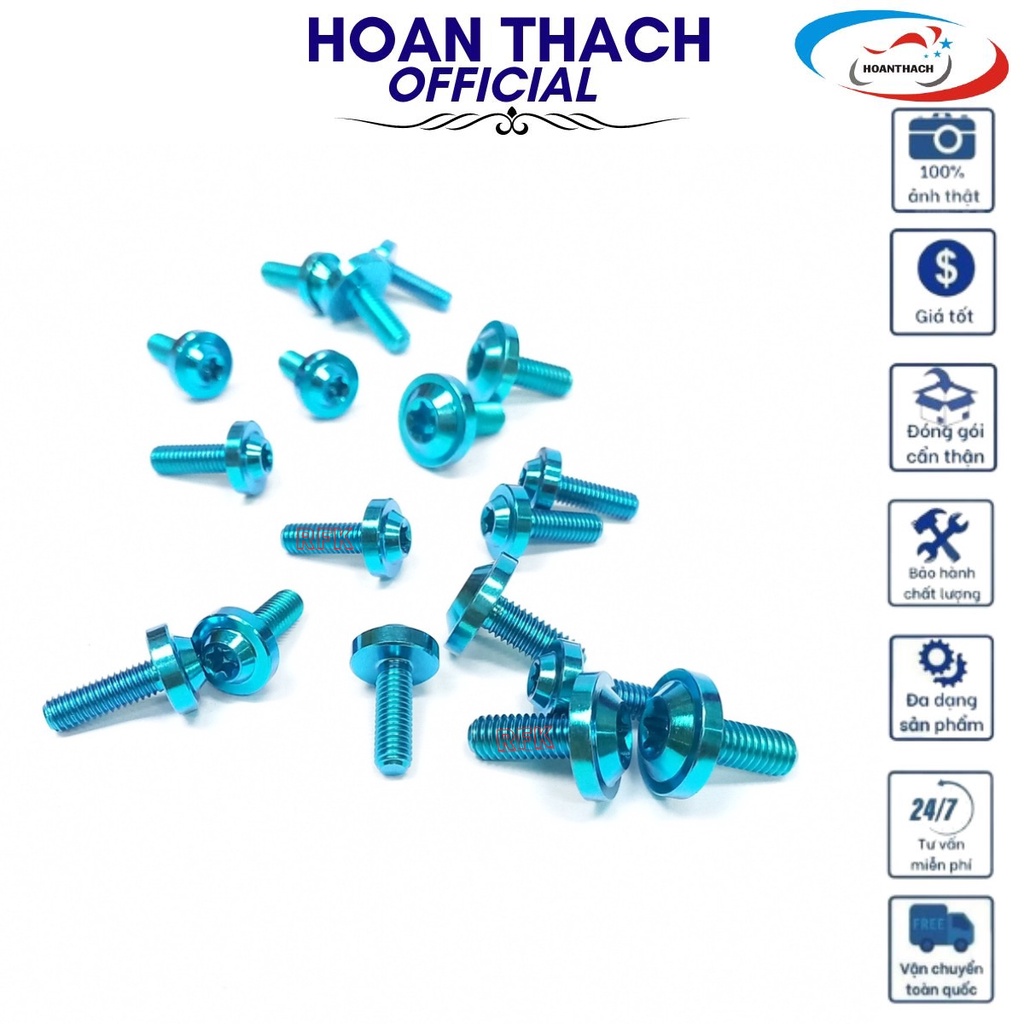 Bộ Ốc Áo Titan Xanh Lục bảo Xe máy Winner X (18 con ) ( 6 con : 6L15 - 12 con : 5L15 ) HOANTHACH SP019149