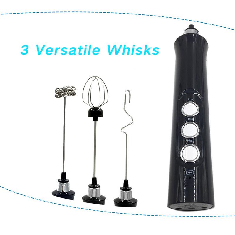 Cầm Tay Điện Trộn Xay Sinh Tố Bọt Sữa Cà Phê Cappuccino Phối Dụng Cụ USB Sạc Không Bong Bóng Máy Làm Đánh Di Động