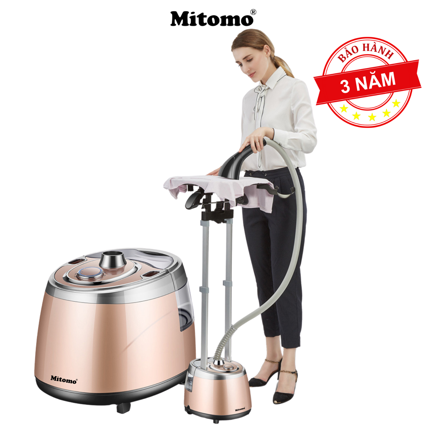 Bàn ủi hơi nước đứng Mitomo GC-559 Công suất 2200W BH 3 năm hàng chính hãng