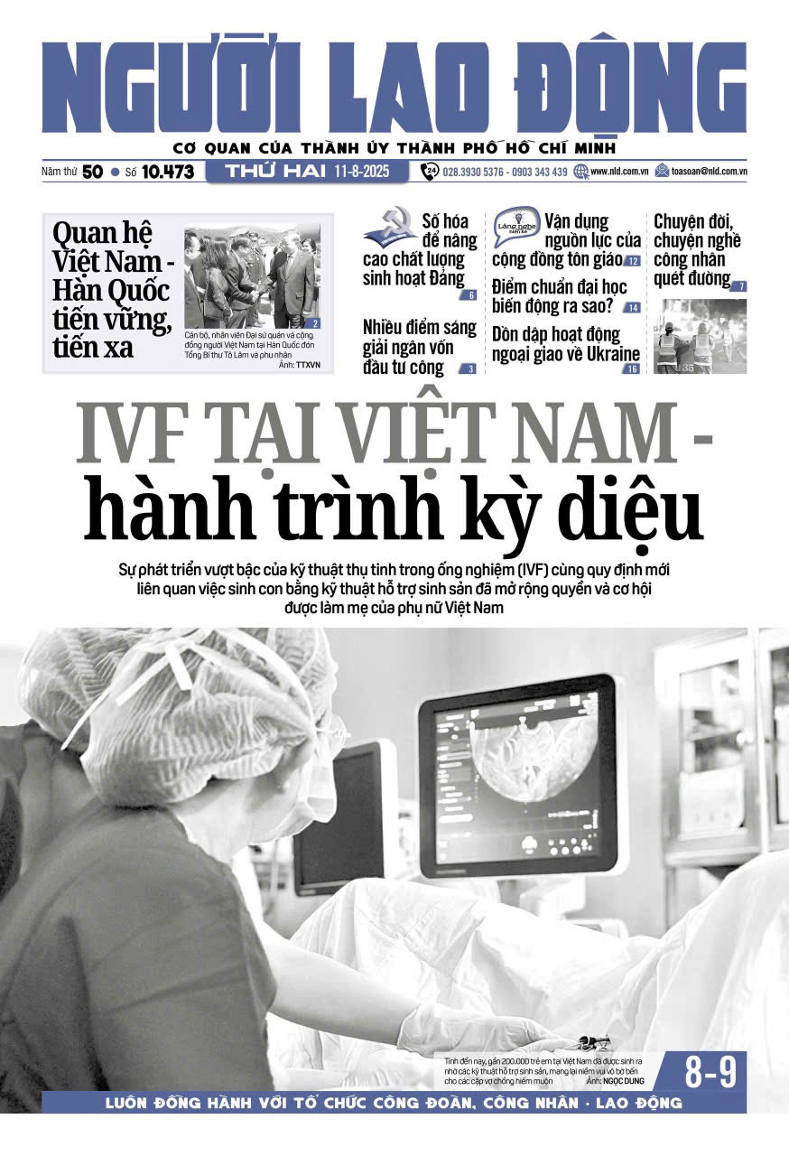 Nhật báo Người Lao Động từ ngày 11-08-2025 đến 17-08-2025