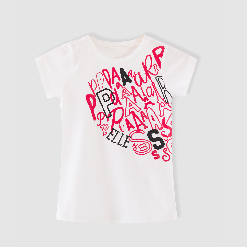 Áo thun ngắn tay bé gái Rabity x ELLE Kids- designed in Paris 80022