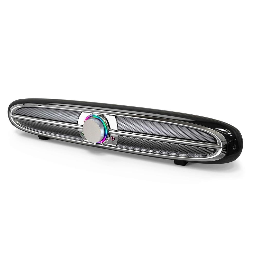 Loa Soundbar hổ trợ USB Smalody 3,5 mm,siêu trầm 10W/ Giắc cắm tai nghe micrô cho máy tính, để bàn,TV