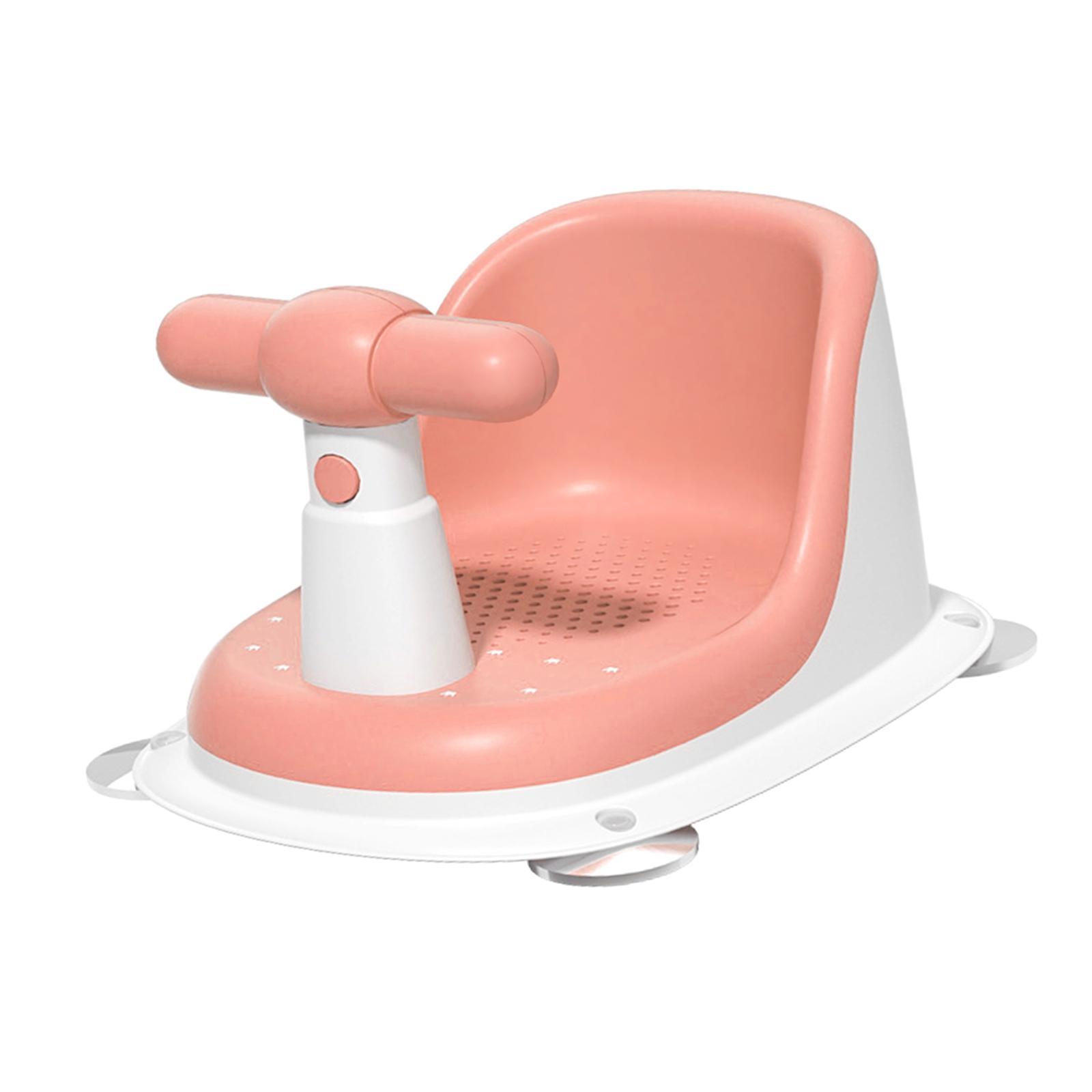 Baby Bath Seat Sit up Bathing Safety Suction for Baby Bathing 6-18 Months Pink