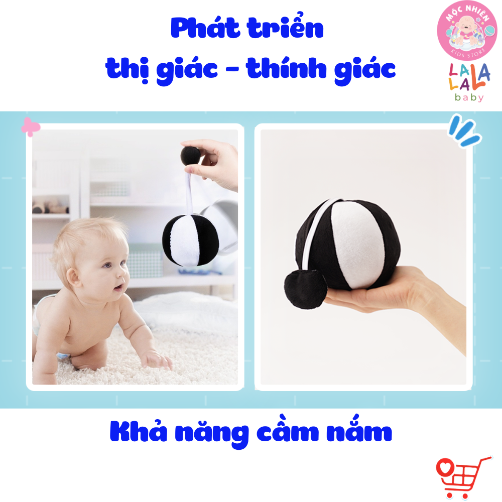 Đồ Chơi Bóng Vải Xúc Xắc Vui Nhộn Kích Thích Thị Giác Cho Trẻ Sơ Sinh Look, Look! Ball - Lalala Baby