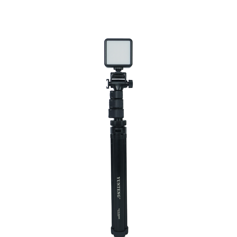 Combo Gậy Yunteng VCT 91666 và Đèn RGB - Phụ kiện điện thoại kèm đèn trợ sáng chụp ảnh, quay video - Hàng chính hãng