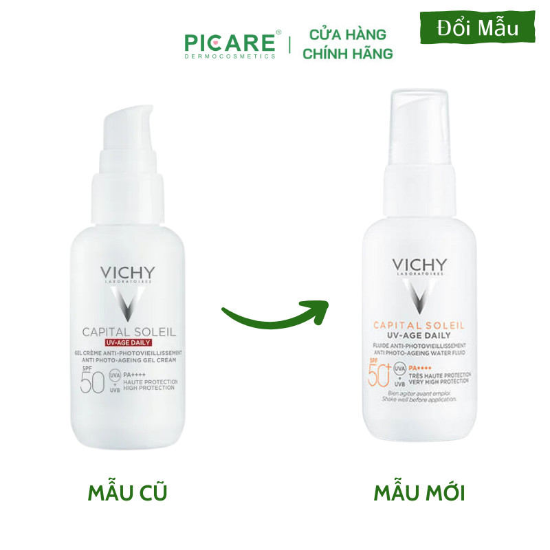 Gel Chống Nắng Bảo Vệ Da, Ngừa Thâm Nám Vichy Capital Soleil UV Age Daily SPF50 50ml