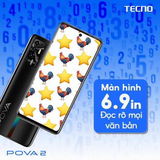 Tecno Pova 2 6GB l 128GB - Điện Thoại Thông Minh Chiến Game Cực Đỉnh - Hàng Chính Hãng