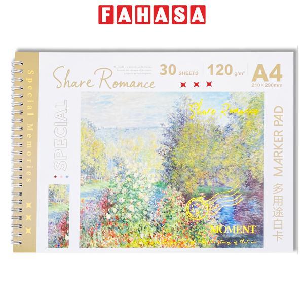 Tập Vẽ Lò Xo A4 - 120gsm - Depai 2002-25 (30 Tờ) - Share Romance