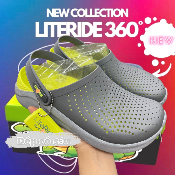 Dép sục cross literide màu Vàng Cốm êm mềm nam nữ hàng xuất xịn, mẫu mới, full box