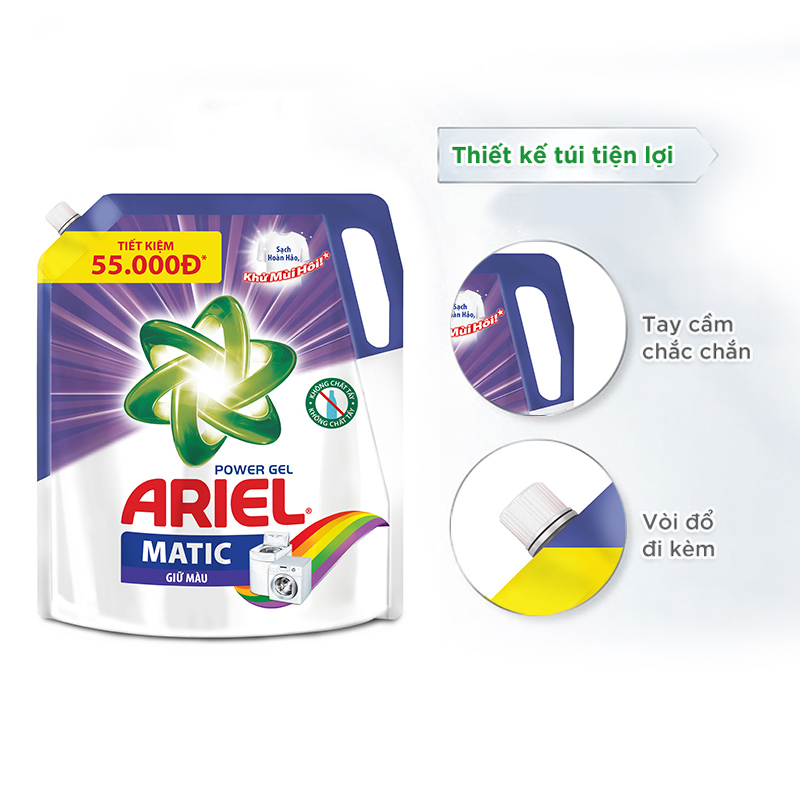 Combo 2 Nước Giặt Ariel Matic Giữ Màu