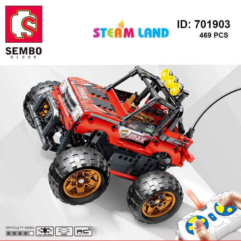 Đồ Chơi Lắp Ráp Xe Địa Hình Điều Khiển Từ Xa Red - SEMBO 701903