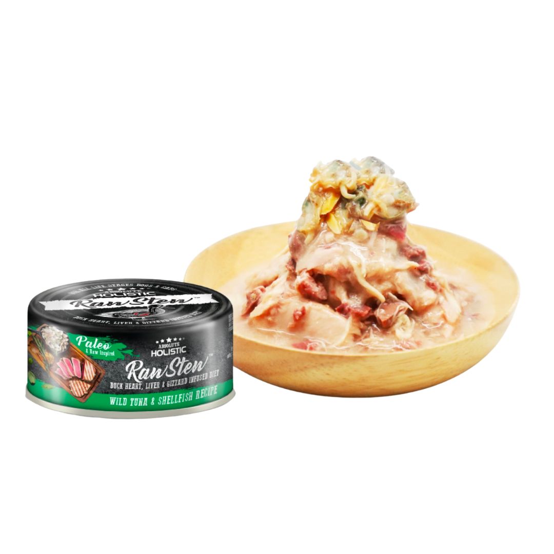 Pate Thức Ăn Ướt Cho Chó/Mèo Vị Cá Ngừ Absolute Holistic Raw Stew - Lon 80g